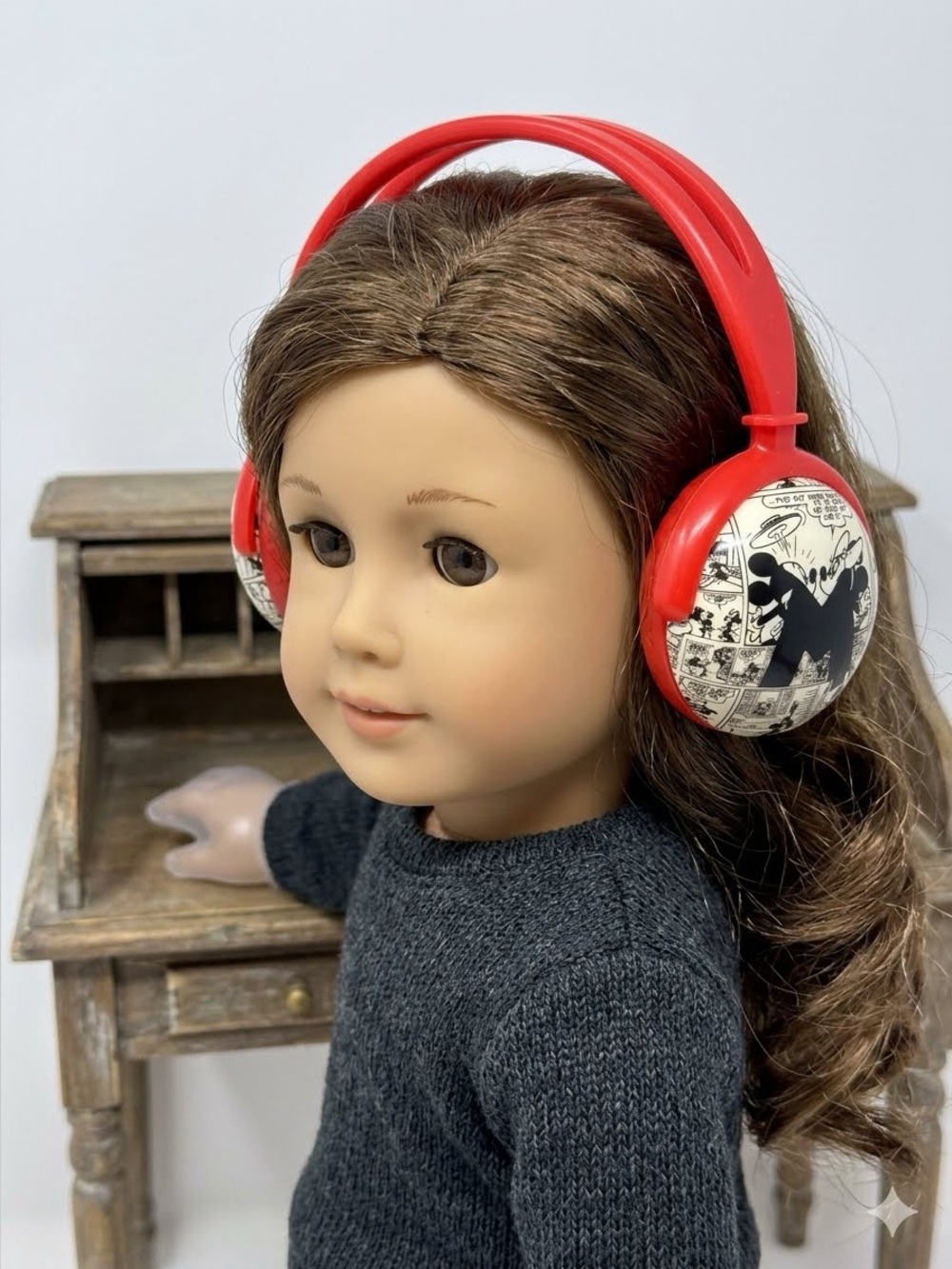 Disney Mickey Minnie Mouse Headphones for 18” Doll EUC American Girl Doll Comic